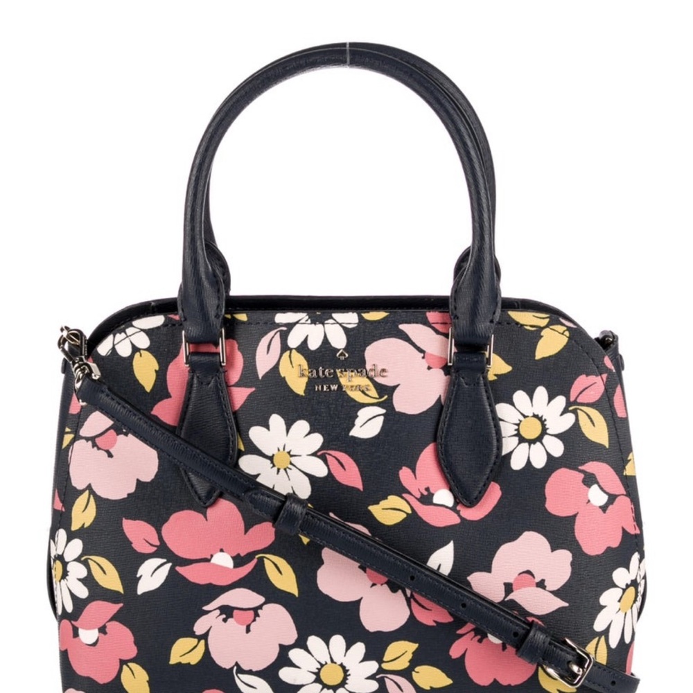 kate spade Black and Pink Floral Satchel